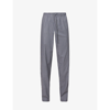 Hanro Checked Cotton Pyjama Trousers In Grey Check