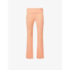 Skims Soft Lounge Ruched Stretch-jersey Trousers In Peach