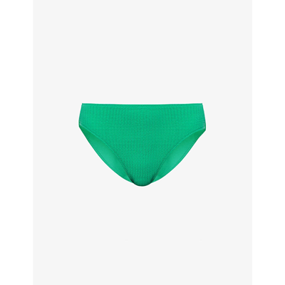 Seafolly Sea Dive High-rise Bikini Bottoms In Jade