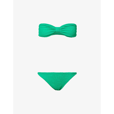 Hunza G Jean Ruched Bikini In Emerald