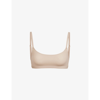 Skims Fits Everybody Scooped Stretch-woven Bra In Mica