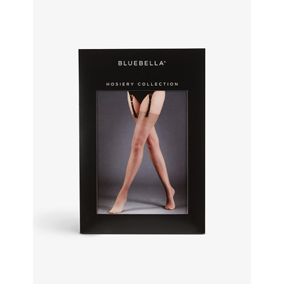 Bluebella Plain Semi-sheer Stretch-woven Stockings In Champagne