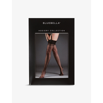Bluebella Plain Semi-sheer Stretch-woven Stockings In Black