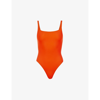 Skims Fits Everybody Square Neck Sleeveless Bodysuit In Fire