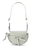 Loewe Mini Gate Dual Leather Shoulder Bag In Ash Grey