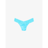 Hanky Panky Signature Original-rise Lace Thong In Tempting Turquoise