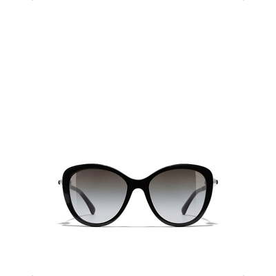 Pre-owned Chanel Womens Black Square Sunglasses