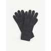 Johnstons Joe Ribbed Cashmere Gloves In Dark Granite