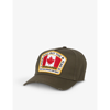 Dsquared2 Acc Canadian Flag-appliqué Cotton Baseball Cap In Verde Militare Scuro
