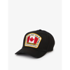 Dsquared2 Acc Canadian Flag-appliqué Cotton Baseball Cap In Black