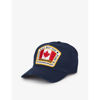 Dsquared2 Acc Canadian Flag-appliqué Cotton Baseball Cap In Navy