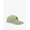 Maje Monogram-embroidered Cotton Baseball Cap In Verts