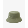 Kangol Bermuda Logo-embroidered Felt Bucket Hat In Green
