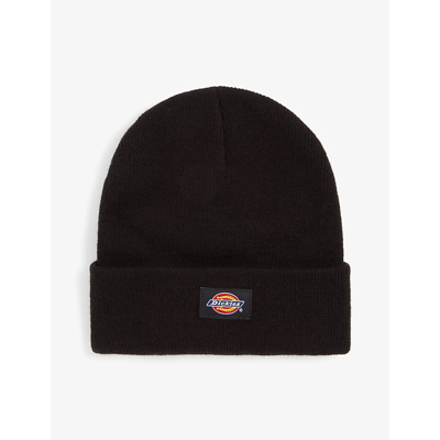 Dickies Gibsland Logo-patch Woven Beanie In Black