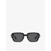 Burberry Be4349 Eldon Square-frame Acetate Sunglasses In Black
