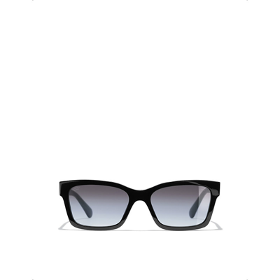 Pre-owned Chanel Womens Black Square Sunglasses