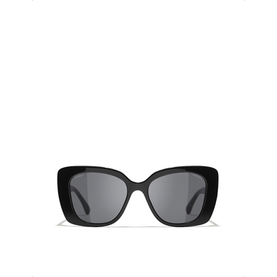 Pre-owned Chanel Womens Black Square Sunglasses