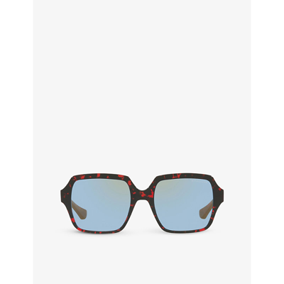 Dita Dts710-a-01 Luzpa Square-frame Acetate Sunglasses In Red