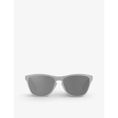 Oakley Oo6044 Frogskins Ti Square Titanium Sunglasses In Silver