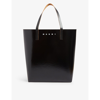 MARNI TRIBECA CANVAS AND LEATHER TOTE BAG