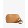 Ted Baker Darcelo Logo-embossed Leather Cross-body Bag In Camel