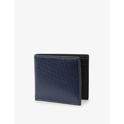 Fendi Grace Monogram-print Leather Billfold Wallet In Blue
