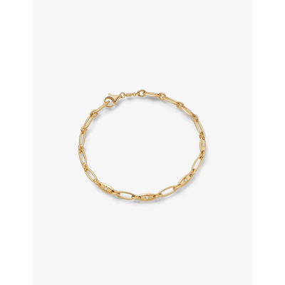 Astley Clarke Celestial Orbit 18ct Yellow Gold-plated Vermeil Sterling Silver And Sapphire Bracelet In Yellow Gold Vermeil