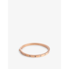 Kate Spade Set In Stone Stone Hinged Bangle In Rose Gold