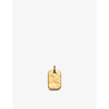 Monica Vinader Havana Mini 18ct Yellow Gold-plated Vermeil Sterling-silver Id Charm In Gold