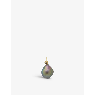 Monica Vinader Nura 18ct Yellow Gold-plated Vermeil Sterling-silver And Pearl Pendant Charm In White