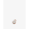 Monica Vinader Diamond Essential Recycled 18ct Rose-gold Vermeil Sterling Silver And Diamond Earring Charm In Rose Gold/silver