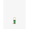 MONICA VINADER MONICA VINADER WOMENS GREEN BAGUETTE 18CT YELLOW GOLD-PLATED VERMEIL STERLING-SILVER AND GREEN ONYX ,54947444