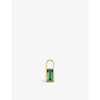 Monica Vinader Baguette 18ct Yellow Gold-plated Vermeil Sterling-silver And Green Onyx Ear Charm In Green