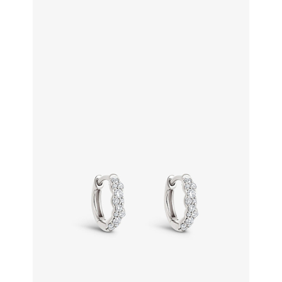 Astley Clarke Interstellar Mini 14ct White-gold And Diamond Hoop Earrings In 14ct White Gold