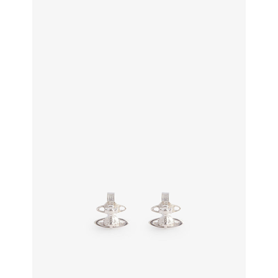 Vivienne Westwood Jewellery Lorelei Brass Stud Earrings In Silver