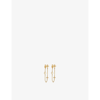 ASTLEY CLARKE CELESTIAL 18CT YELLOW GOLD-PLATED VERMEIL STERLING SILVER AND SAPPHIRE CHAIN EARRINGS,45565030