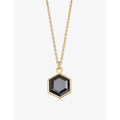 Astley Clarke Deco 18ct Yellow Gold-plated Vermeil Sterling-silver And Spinel Pendant Necklace