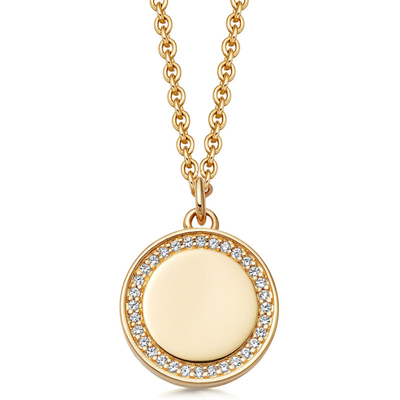 Astley Clarke Cosmos Biography 18ct Gold Vermeil Sterling Silver And White Sapphire Pendant Necklace