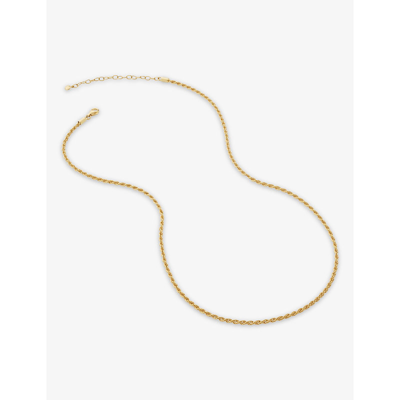 Monica Vinader Rope-effect 18ct Yellow Gold-plated Vermeil Sterling-silver Chain Necklace In Gold