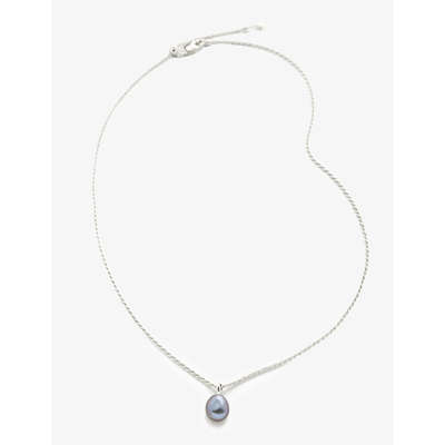 Monica Vinader Nura Keshi Recycled Sterling Silver And Pearl Pendant Necklace