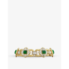 GUCCI GUCCI WOMEN'S YELLOW GOLD 18CT YELLOW GOLD-PLATED BRASS, CRYSTAL AND CABOCHON CHOKER NECKLACE,51567676