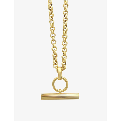 Rachel Jackson Momento T-bar 22ct Gold-plated Sterling Silver Necklace