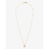 Kate Spade Womens My Love October Heart Cubic Zirconia Pendant Necklace Rose In Rose