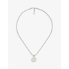 Gucci Interlocking G Sterling-silver Pendant Necklace In Silver
