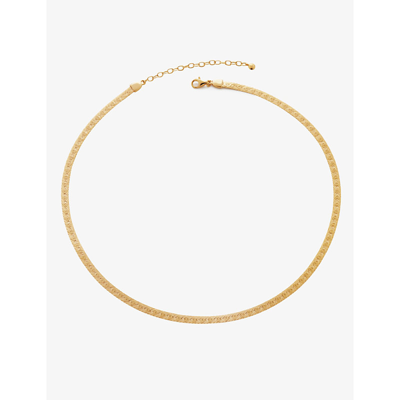 Monica Vinader Heart Snake Recycled 18ct Yellow Gold-plated Vermeil Sterling-silver Choker Necklace