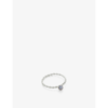 Monica Vinader Corda Skinny Recycled Sterling Silver And Pearl Ring