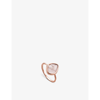 Monica Vinader Siren Recycled 18ct Rose Gold-plated Vermeil Sterling Silver And Rose Quartz Stacking Ring In Pink