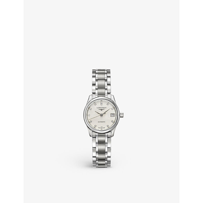 Longines L2.128.4.77.6 Master Collection Stainless Steel And Diamond Automatic Watch In Cream