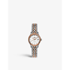 LONGINES LONGINES WOMENS WHITE L4.274.3.99.7 FLAGSHIP 18CT ROSE-GOLD, STAINLESS STEEL AND 0.034CT DIAMOND AUT,49855587