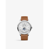 JAEGER-LECOULTRE JAEGER-LECOULTRE MENS STAINLESS STEEL JAEGER LE COULTRE MASTER STAINLESS-STEEL AND LEATHER WATCH,51827626